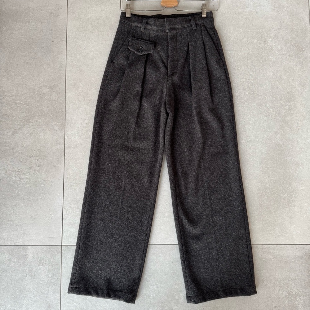 STORETS wool style pants chocolate brown
